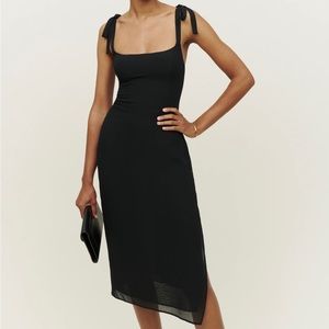 Reformation Black Besse Dress